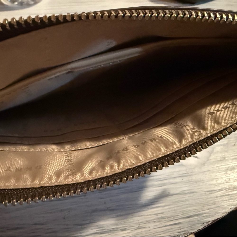 Dkny, Women's Python Patterned Embossed Small Zip… - image 2